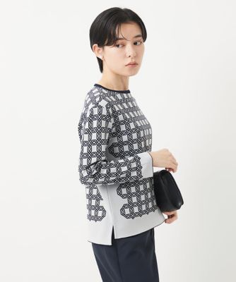 日本製］裏カノコストレッチジャカードニット | GEORGES RECH (Women