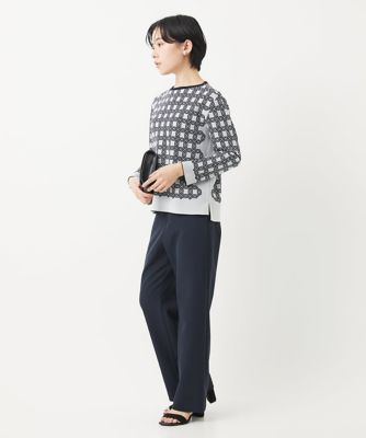 日本製］裏カノコストレッチジャカードニット | GEORGES RECH (Women