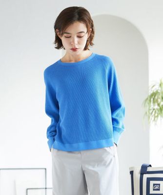 ＜GEORGES RECH (Women/小さいサイズ)＞［アンサンブル対応］畦タック柄ニットプルオーバー