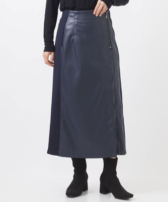 ジョルジュ・レッシュ（ES RECH）/[セットアップ対応]ライトレザーナローラップスカート セットアップ対応］ライトレザーナローラップスカート | GEORGES RECH