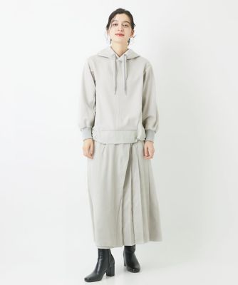 フェイクスエードラッププリーツスカート