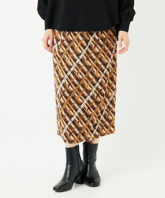 ＜GEORGES RECH (Women/小さいサイズ)＞［日本製］フェザーナロータイトチェックスカート