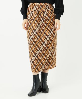 日本製］フェザーナロータイトチェックスカート | GEORGES RECH (Women