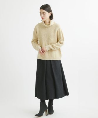［日本製］マトラッセタックフレアスカート