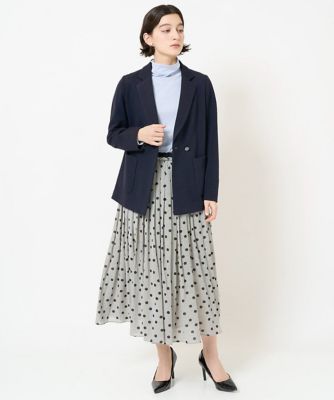 セットアップ対応］ドットオンチュールタックフレアスカート | GEORGES