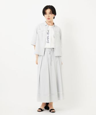 接触冷感／吸汗速乾］サッカータックフレアースカート | GEORGES RECH