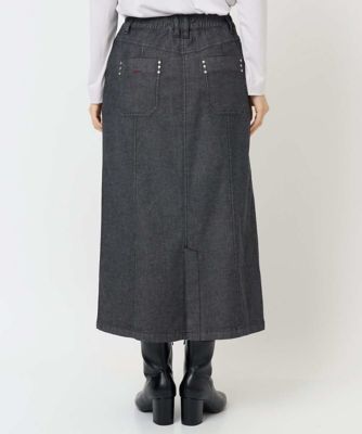 セットアップ対応］セミタイトブラックデニムスカート | GEORGES RECH