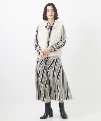 セットアップ対応］マルチストライプフレアスカート | GEORGES RECH