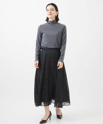 ［セットアップ対応］ランダムドット箔プリントスカート