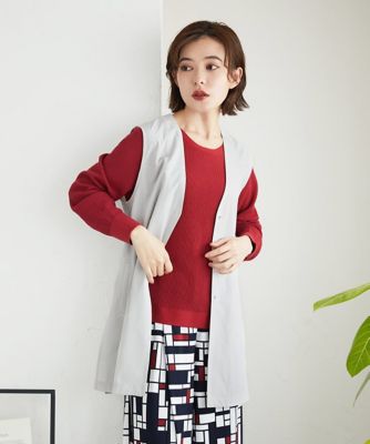 ＜GEORGES RECH (Women/小さいサイズ)＞［セットアップ対応］４ＷＡＹタフタロングジレ