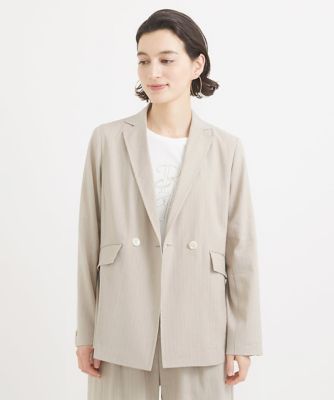 ［日本製／セットアップ対応］ダブルブレストリネンジャケット