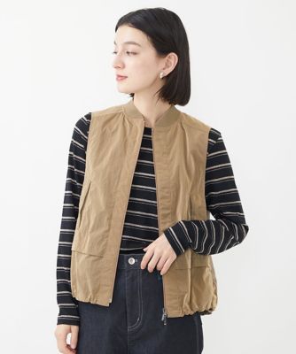 ［セットアップ対応］シャンブレージップアップベスト