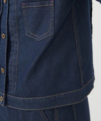 ノーカラーデニムブルゾン | GEORGES RECH (Women/小さいサイズ