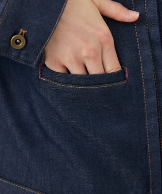 ノーカラーデニムブルゾン | GEORGES RECH (Women/小さいサイズ