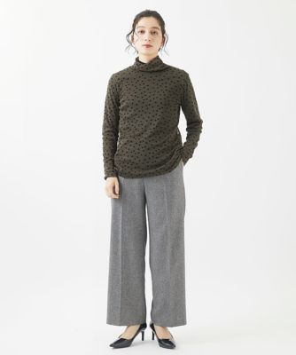 チュールドットフロッキーハイネックプルオーバー | GEORGES RECH