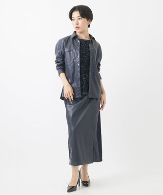 スパンコール刺繍フレンチスリーブカットソー