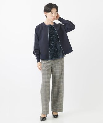 スパンコール刺繍フレンチスリーブカットソー