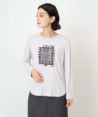 GEORGES RECH (Women/小さいサイズ)/ジョルジュレッシュ ベア天竺ロゴプルオーバー 91ライトグレー トップス【三越伊勢丹/公式】