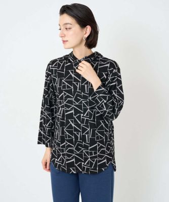 日本製］ダブルフェイスミニフード9分袖ロゴカットソー | GEORGES