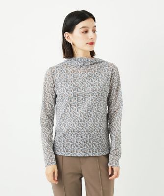 GEORGES RECH (Women/小さいサイズ)/ジョルジュレッシュ [日本製]シアーボトルネックロゴカットソー 80アイボリー トップス【三越伊勢丹/公式】