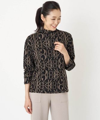 ＜GEORGES RECH (Women/小さいサイズ)＞［日本製］グラフィカルロゴボトルネックカットソー