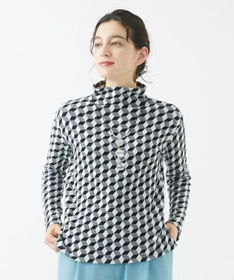 GEORGES RECH (Women/小さいサイズ)/ジョルジュレッシュ ［日本製］幾何ジャガードボトルネックカットソー