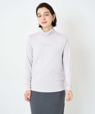 ＜GEORGES RECH (Women/小さいサイズ)＞ベアテンジャージーハイネックロゴカットソー