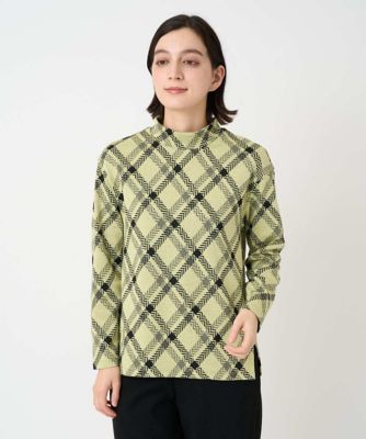 へリンボンラインジャカードハイネックカットソー | GEORGES RECH