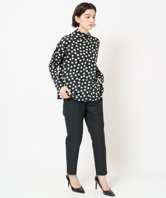 ジョルジュ・レッシュ（ES RECH）/[日本製]ダブルフェイスボトルネックフレアカットソー 日本製］ダブルフェイスボトルネックフレアカットソー | GEORGES RECH