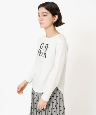 スムースロゴ刺繍ロングスリーブカットソー