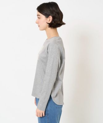 スムースロゴ刺繍ロングスリーブカットソー