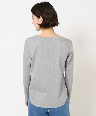 スムースロゴ刺繍ロングスリーブカットソー