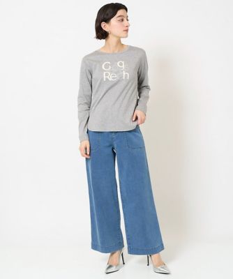 スムースロゴ刺繍ロングスリーブカットソー