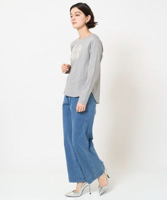 スムースロゴ刺繍ロングスリーブカットソー
