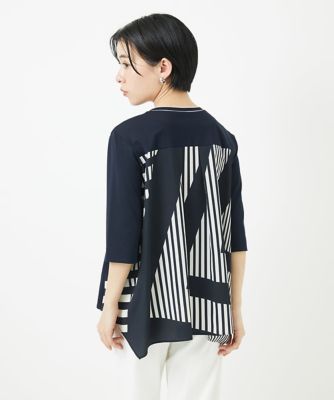 GEORGES RECH (Women/小さいサイズ)/ジョルジュレッシュ バックシャン幾何プリントカットソー