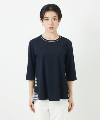 バックシャン幾何プリントカットソー