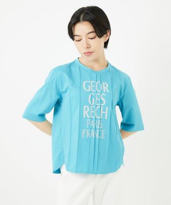 GEORGES RECH (Women/小さいサイズ)/ジョルジュレッシュ ピンタックロゴカットソー
