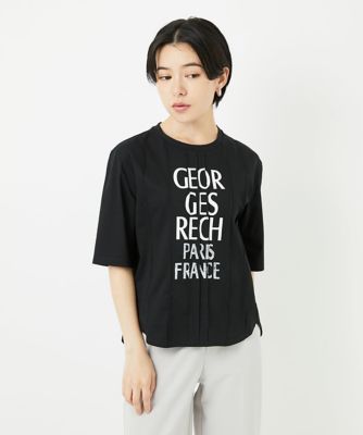 ピンタックロゴカットソー