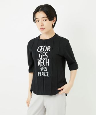 ピンタックロゴカットソー