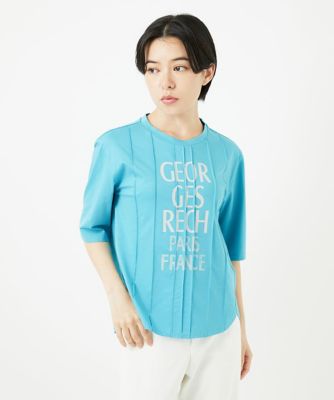 ピンタックロゴカットソー