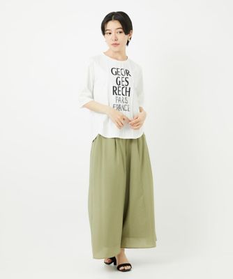 ピンタックロゴカットソー