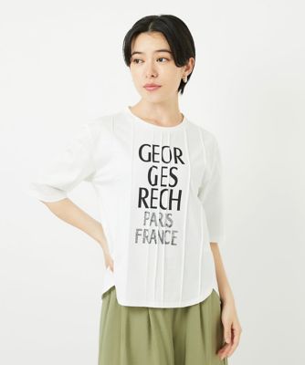 ピンタックロゴカットソー