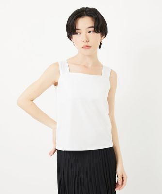 ［２点セット］チュールテープ刺繍タンク付きノースリーブプルオーバー