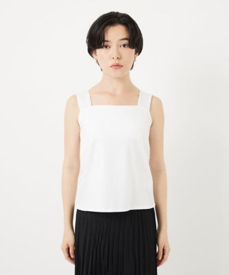 ［２点セット］チュールテープ刺繍タンク付きノースリーブプルオーバー