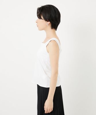 ［２点セット］チュールテープ刺繍タンク付きノースリーブプルオーバー