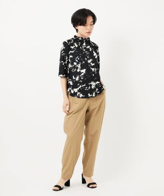 日本製］ギャザーハイネック5分袖カットソー | GEORGES RECH (Women