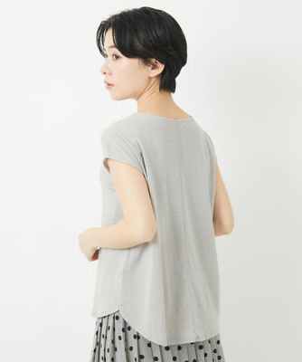 ［日本製］ラメフレンチスリーブジャージーカットソー