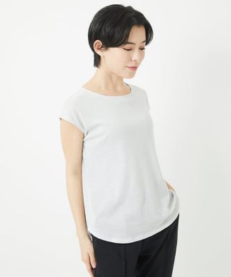 ［日本製］ラメフレンチスリーブジャージーカットソー
