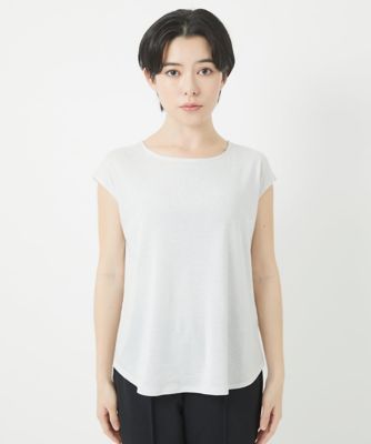 ［日本製］ラメフレンチスリーブジャージーカットソー