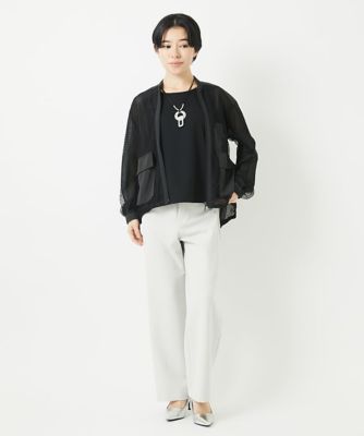 ［日本製／多機能素材］カットジョーゼットタンクトップ